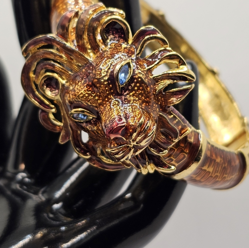 Authentic Rare Vintage Kenneth Jay Lane Clamper Bracelet! - Picture 11 of 12